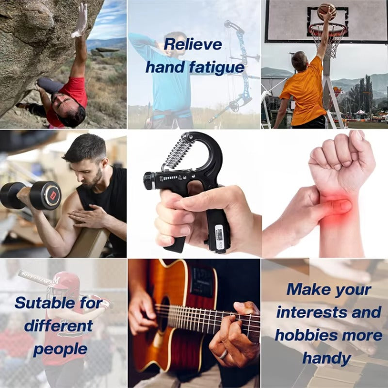 Adjustable Hand Gripper with Counter – 60kg Strength Trainer