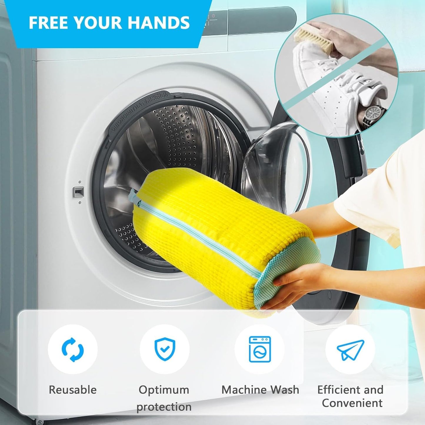 Shoe Washing Bag for Machine - Reusable & Durable